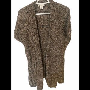 Women’s Artisan NY Long Sleeveless Sweater Vest  Gray/Brown Size Large
